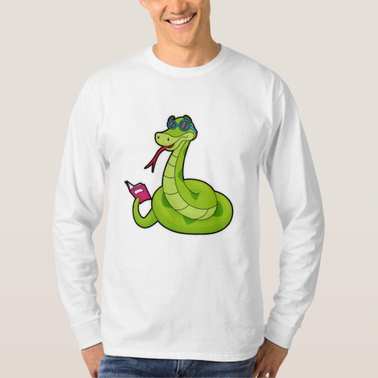 T-shirt Serpent avec lunettes de soleil & Réserver (Devant)