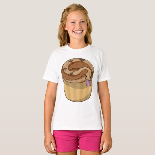 T-shirt Serpent avec muffin (Devant entier)