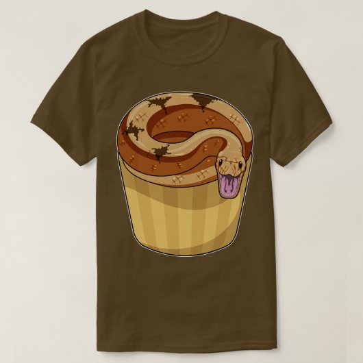 T-shirt Serpent avec muffin 2 (Design devant)