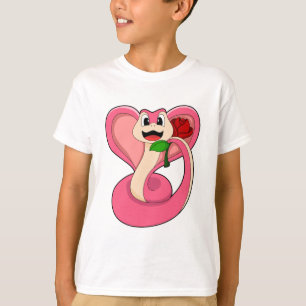 T-shirt Serpent avec Rose