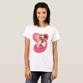 T-shirt Serpent avec Rose (Devant entier)