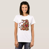 T-shirt Serpent avec tatouage rose (Devant entier)