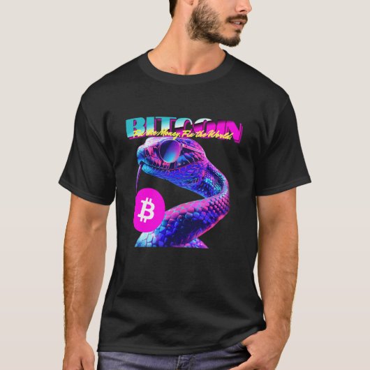 T-shirt Serpent Bitcoin (Déclaration drôle de BTC dans le (Devant)