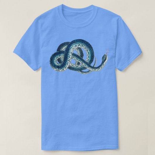 T-shirt Serpent bleu wampum animal mangeant serpent t (Design devant)
