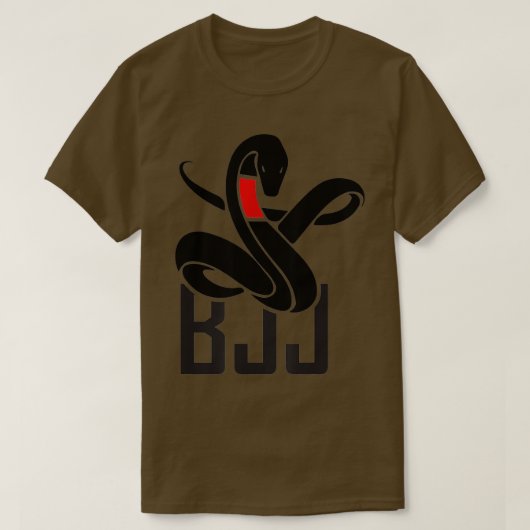 T-shirt Serpent brésilien Jiujitsu Mamba par ceinture noir (Design devant)