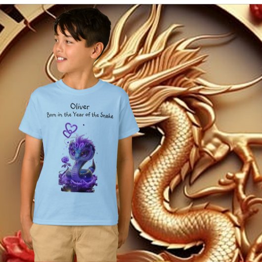 T-shirt serpent chinois pour le Nouvel An chinois