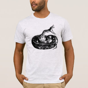 T-shirt Serpent, Cobra Mens Chemise noire et gris