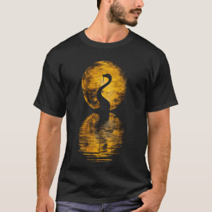 T-shirt Serpent Cobra Reptile Serpent Lune Reflet Silhou