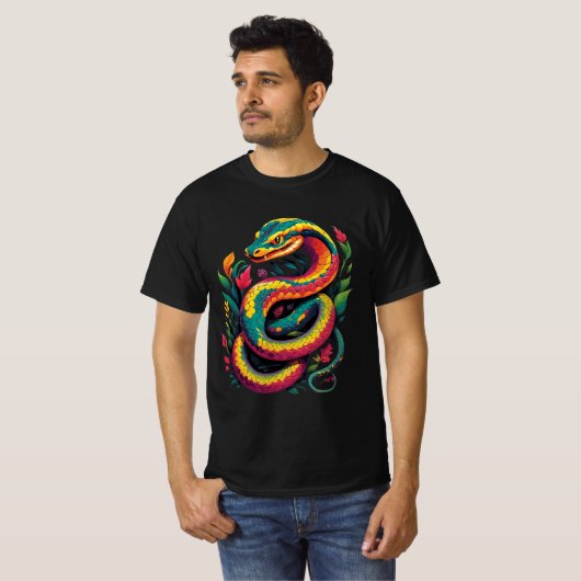 T-shirt Serpent coloré (Devant entier)