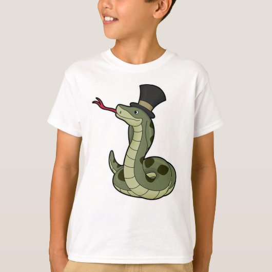 T-shirt Serpent comme Gentleman & Chapeau (Devant)