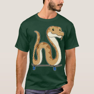 T-shirt Serpent comme patineur avec skateboard