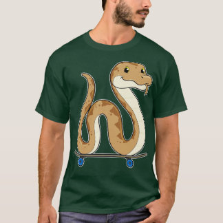 T-shirt Serpent comme patineur avec skateboard
