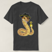 T-shirt Serpent comme Pirate Hoche main Eye patch (Design devant)