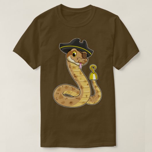 T-shirt Serpent comme Pirate Hoche main Eye patch (Design devant)