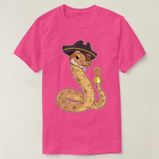 T-shirt Serpent comme Pirate Hoche main Eye patch (Design devant)