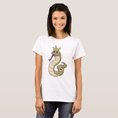 T-shirt Serpent comme roi avec Couronne (Devant entier)