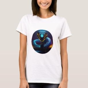 T-shirt Serpent De Cobra Noir Dans Votre Visage