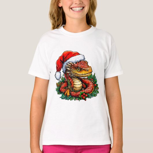 T-shirt Serpent de Noël (Devant)