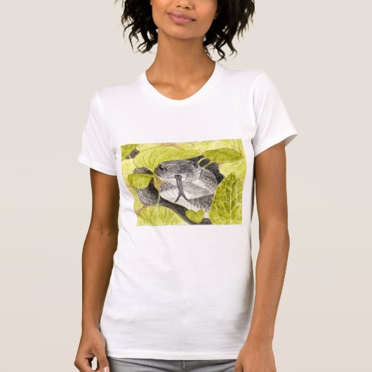 T-shirt Serpent de rat noir (Devant)