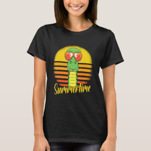 T-shirt Serpent d'été Rétro Sunset Beach Vacances Serpent