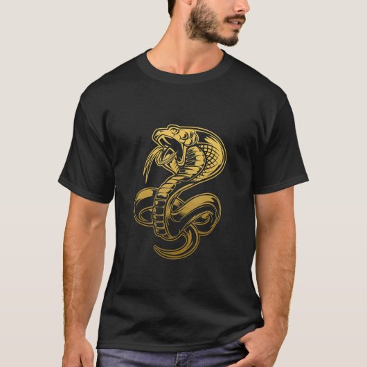 T-shirt Serpent d'or Shaolin Kung Fu (Devant)