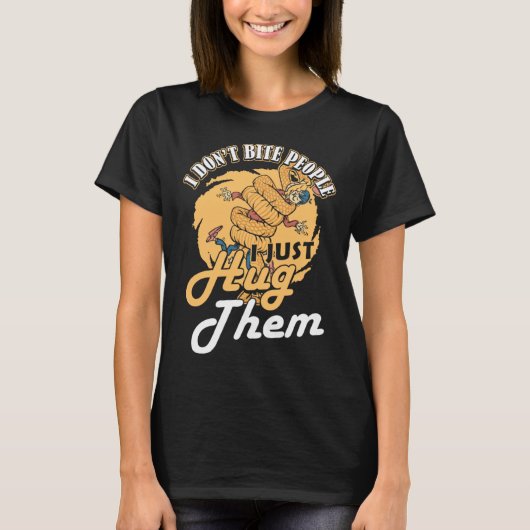 T-shirt Serpent Je Ne Mord Pas Les Gens Banana Ball Python (Devant)