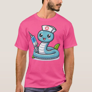 T-shirt Serpent Kawaii Avec Uniforme Infirmière