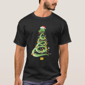 T-shirt Serpent Noël Arbre mignonne Santa Chapeau Lights N (Devant)