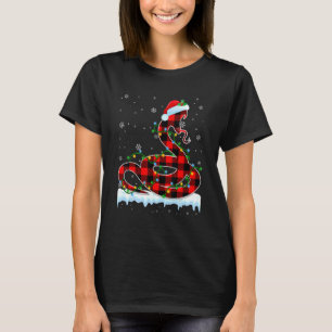 T-shirt Serpent Noël Santa Chapeau mignonette Animaux Noël