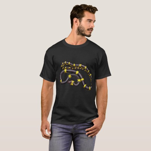 T-shirt serpent noir (Devant entier)