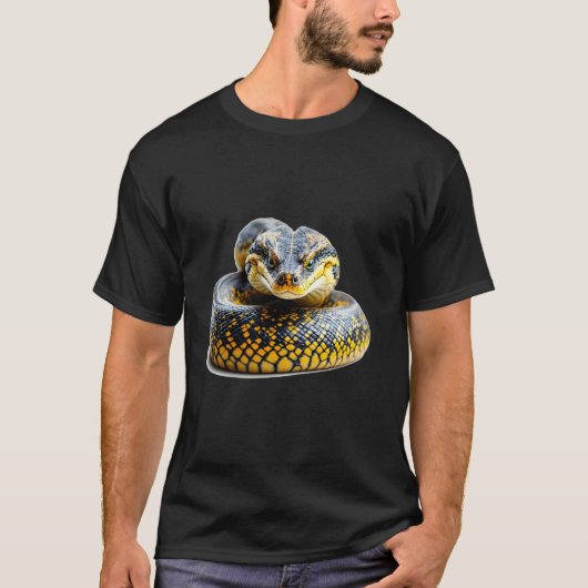 T-shirt Serpent python reptile puissant hypnotique dominan (Devant)