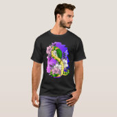 T-shirt Serpent rose Fleur Reptile Animal Serpent (Devant entier)