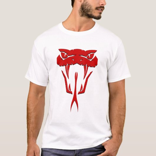 T-shirt Serpent rouge d'horreur - Serpent rouge de fer vis (Devant)