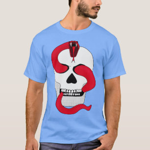 T-shirt Serpent rouge et crâne