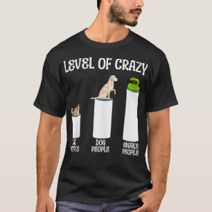 T-shirt Serpent Serpent Degré De Crazy Cat Gens Chiens