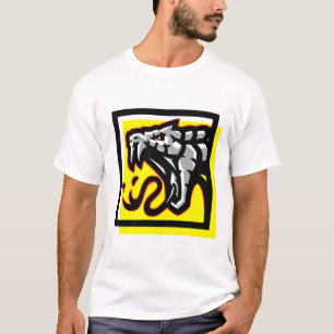 T-shirt Serpent venimeux noir jaune et rouge