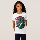 T-shirt serpent vert (Devant entier)