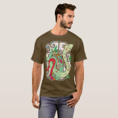 T-shirt Serpent zodiaque chinois coloré (Devant entier)