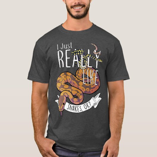 T-shirt Serpents amusants avec le serpent à bec python (Devant)