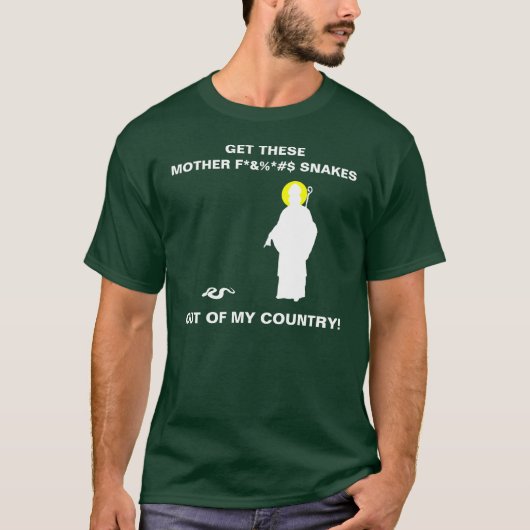 T-shirt Serpents de St Patrick Chasin d'Irlande (Devant)