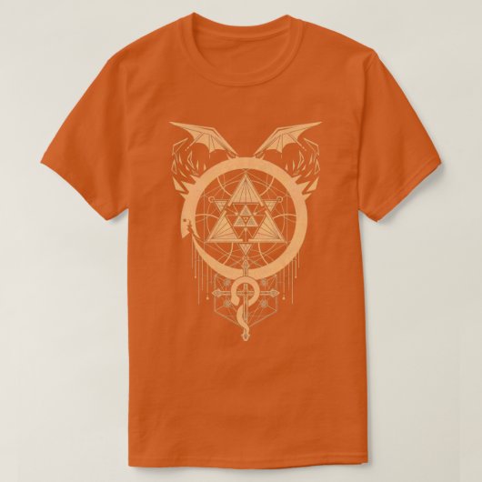T-shirt Serpents dorés de l'Alchimie (Design devant)