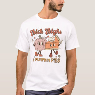 T-shirt Serres et Citrouilles tartes amusant Retro Thanksg