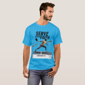 T-shirt Serve With Faith Christian Pickleball  (Devant entier)