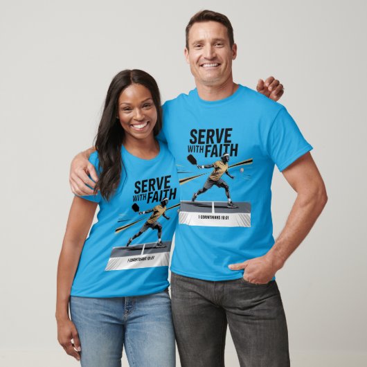 T-shirt Serve With Faith Christian Pickleball  (Unisexe)