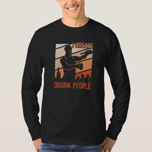 T-shirt Serveur de bar (Devant)