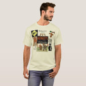 T-shirt serveur, singe, singe jouant au golf, (Devant entier)