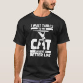 T-shirt Serveur Waitress Cat (Devant)