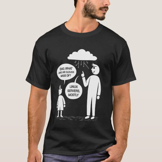 T-shirt Serveurs Linux Principalement Ordinateurs De Servi (Devant)