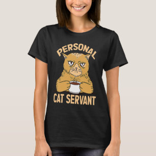 T-shirt Serveuse Personnelle Pour Parfait Chat Papa Maman 
