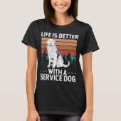 T-shirt Service Chien Patch Émotionnel Support Animal pour (Devant)